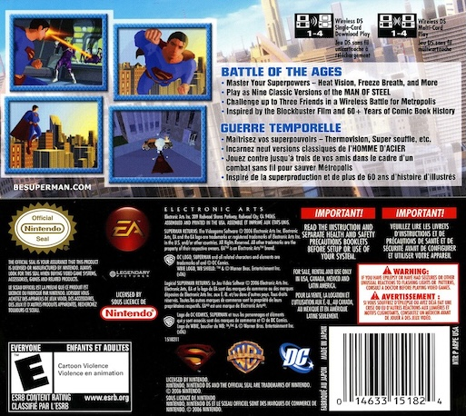 Superman Returns — box-2D-back (US)