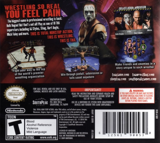 Tna Impact! - Cross The Line — box-2D-back (US)