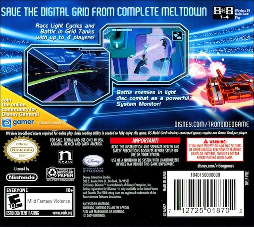 Tron Evolution — box-2D-back (US)