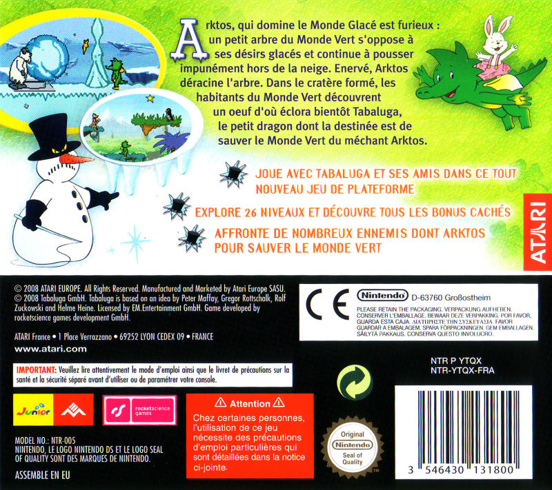 Tabaluga - Gruenland In Gefahr — box-2D-back (FR)