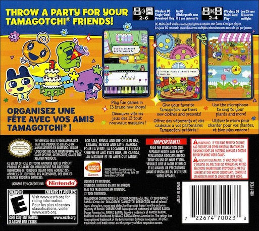 Tamagotchi Connection - Corner Shop 3 — box-2D-back (US)
