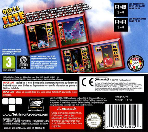 Tetris Party Deluxe — box-2D-back (FR)