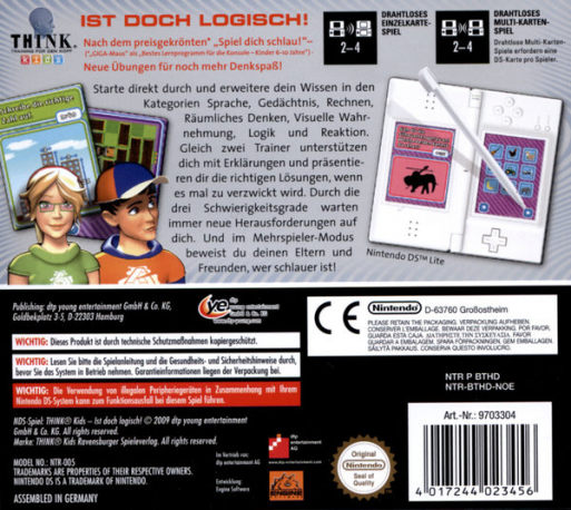 Think - Training Fuer Den Kopf - Kids - Ist Doch Logisch! — box-2D-back (DE)