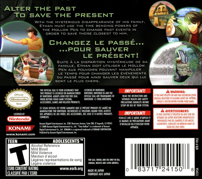 Time Hollow — box-2D-back (US)