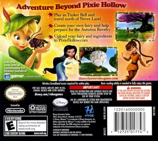 Fée Clochette Et Le Trésor Perdu, La — box-2D-back (US)
