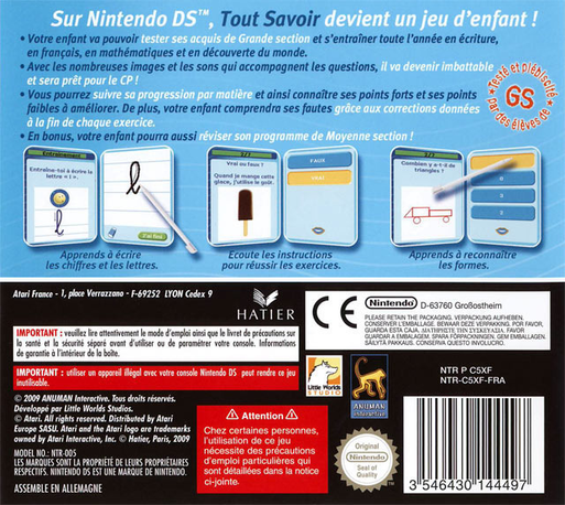 Tout Savoir Maternelle Grande Section - L'essentiel Du Programme — box-2D-back (EU)