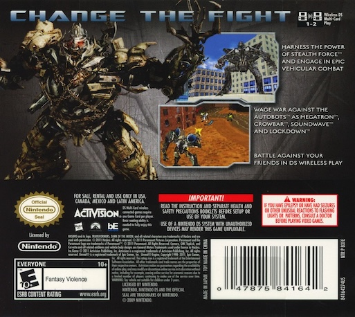 Transformers 3 - La Face Cachée De La Lune - Decepticons — box-2D-back (US)