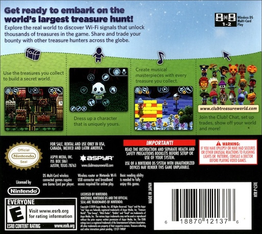 Treasure World — box-2D-back (US)