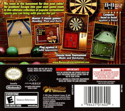 Ultimate Game Room — box-2D-back (US)