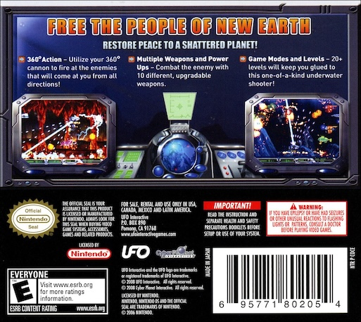 Underwater Attack — box-2D-back (US)