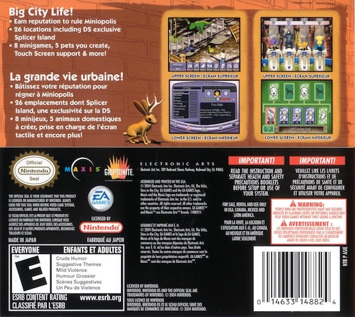 Urbz, The - Sims In The City — box-2D-back (US)