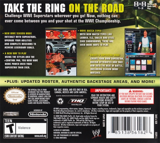 Wwe Smackdown Vs Raw 2009 Featuring Ecw — box-2D-back (US)