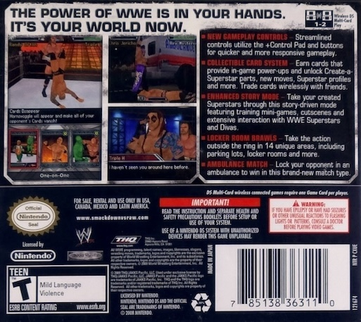 WWE Smackdown Vs Raw 2010 — box-2D-back (US)