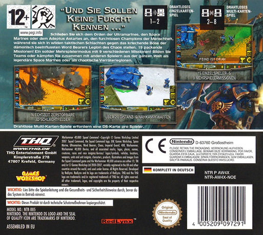 Warhammer 40.000 - Squad Command — box-2D-back (DE)