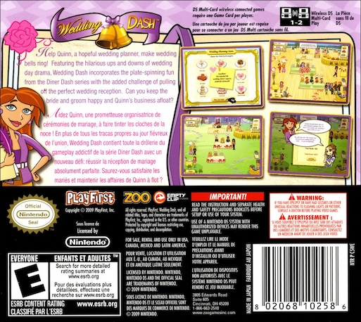 Wedding Dash — box-2D-back (US)