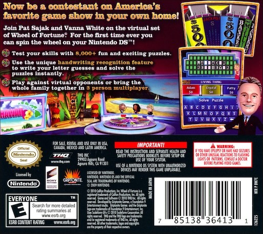 Wheel Of Fortune — box-2D-back (US)