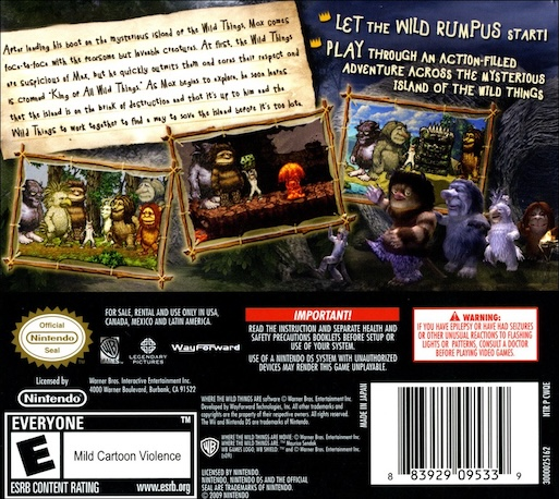 Where The Wild Things Are — box-2D-back (US)