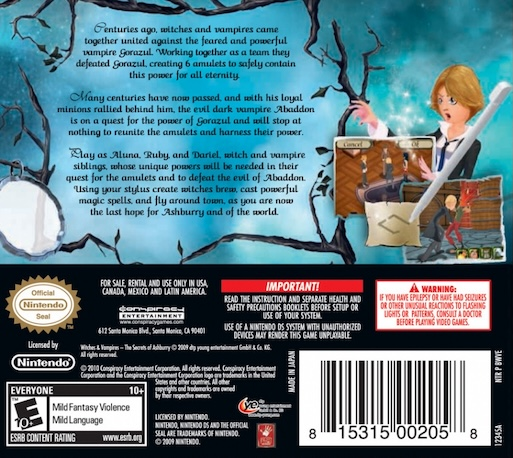 Witches And Vampires - The Secrets Of Ashburry — box-2D-back (US)