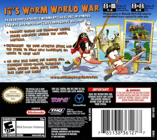 Worms - Open Warfare 2 — box-2D-back (US)