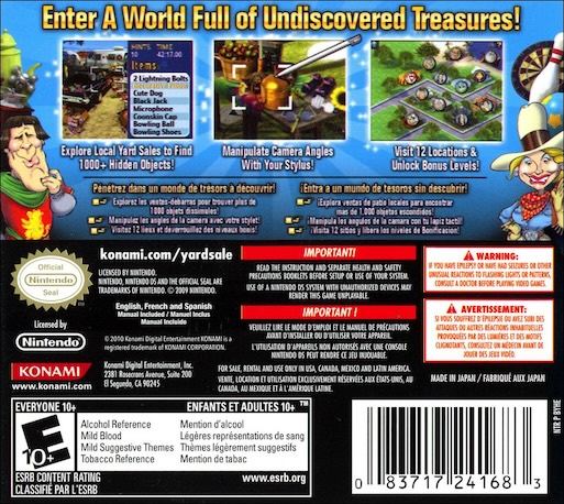 Yard Sale Hidden Treasures - Sunnyville — box-2D-back (US)