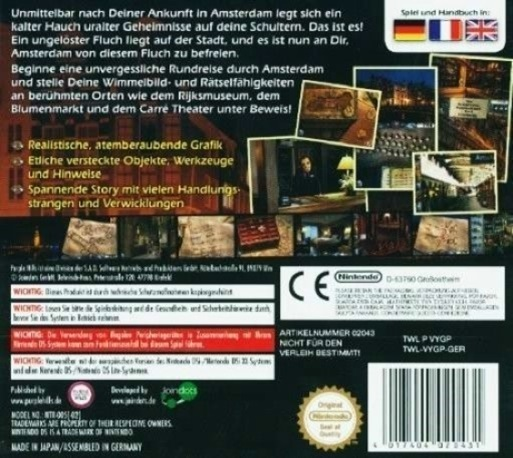 Youda Legend - The Curse Of The Amsterdam Diamond — box-2D-back (DE)
