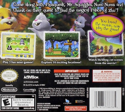 Zhu Zhu Pets - Quest For Zhu — box-2D-back (US)
