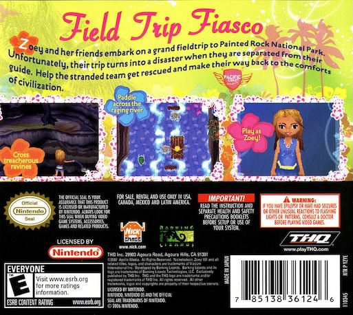 Zoey 101 - Field Trip Fiasco — box-2D-back (US)