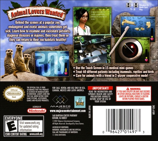 Zoo Hospital — box-2D-back (US)