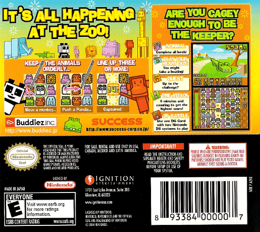 Zoo Keeper — box-2D-back (US)