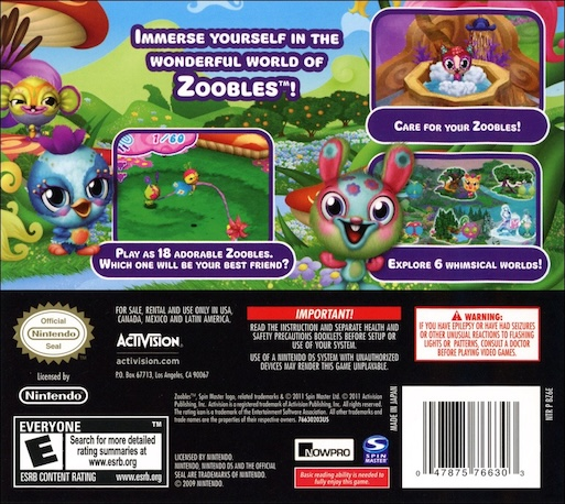 Zoobles - Spring To Life! — box-2D-back (US)