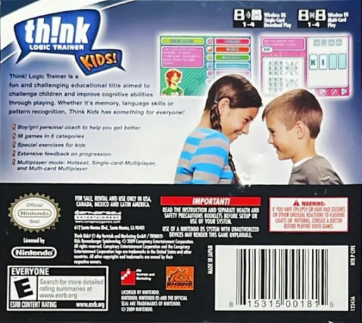 th!nk - Logic Trainer - KIDS! — box-2D-back (US)