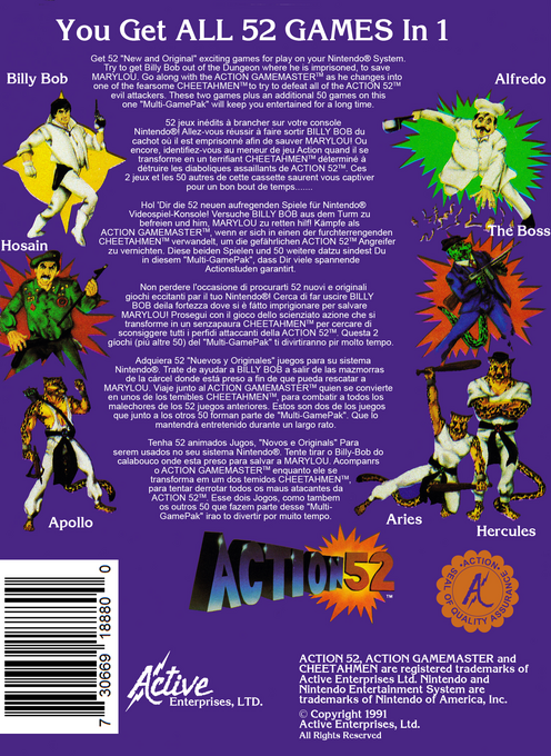 Action 52 — box-2D-back (US)