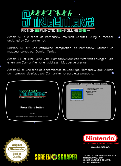 Action 53 Volume 1 — box-2D-back (SS)