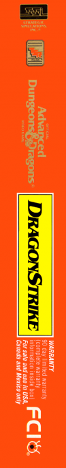 Advanced Dungeons And Dragons - Dragon Strike — box-2D-side (US)