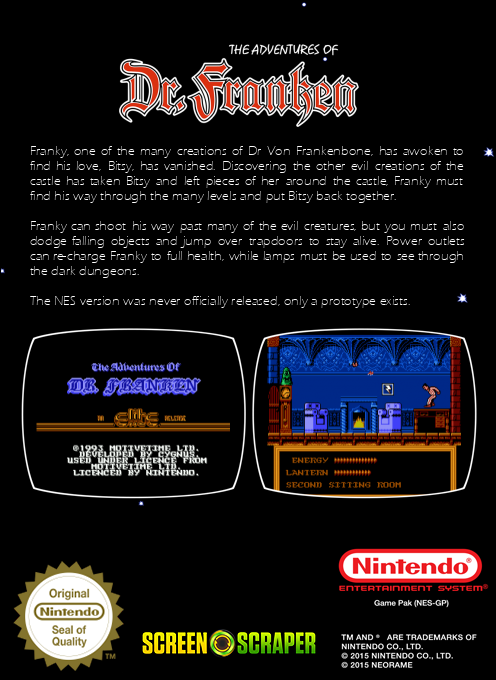 Adventures Of Dr. Franken, The — box-2D-back (SS)