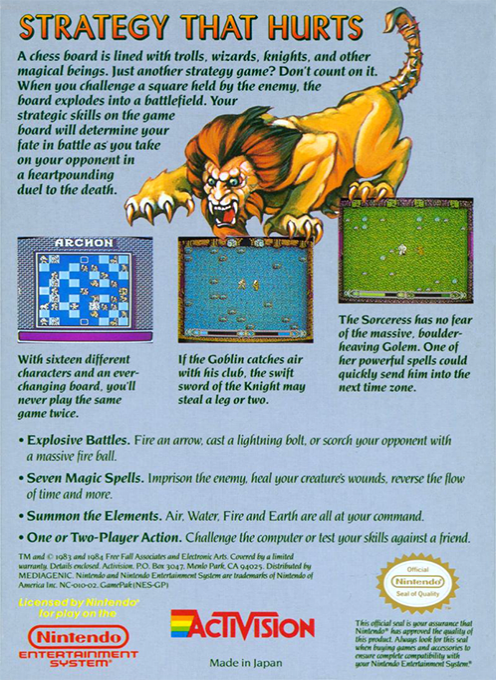 Archon — box-2D-back (US)