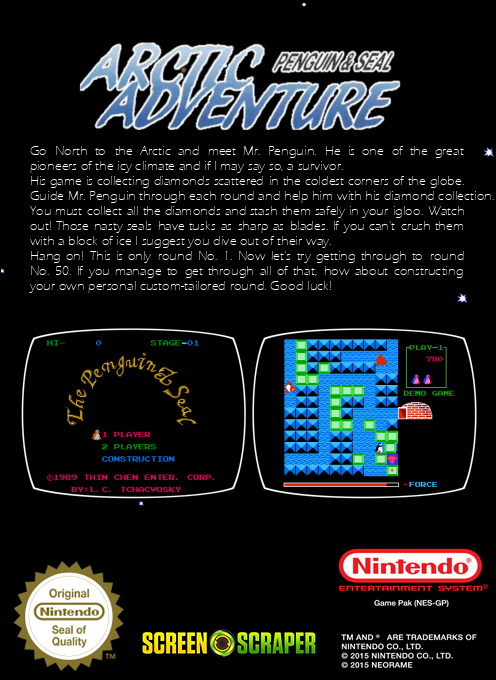 Arctic Adventure - Penguin And Seal — box-2D-back (SS)