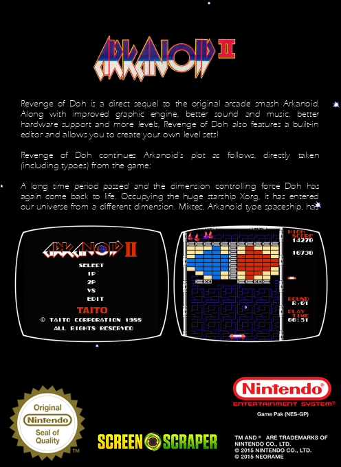 Arkanoid 2 — box-2D-back (SS)
