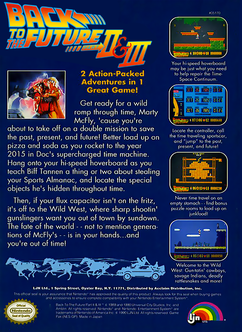 Back To The Future Part 2 And 3 — box-2D-back (US)