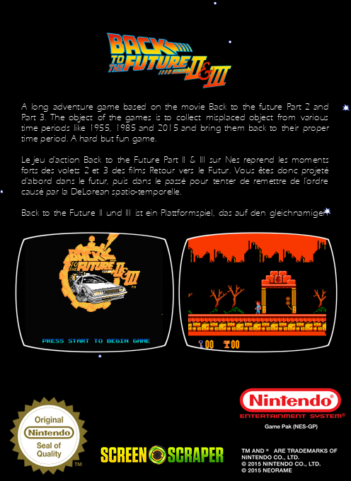 Back To The Future Part 2 And 3 — box-2D-back (SS)