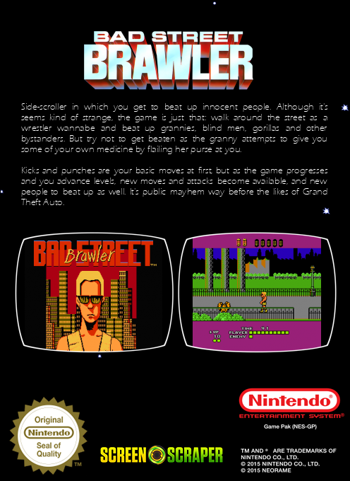 Bad Street Brawler — box-2D-back (SS)