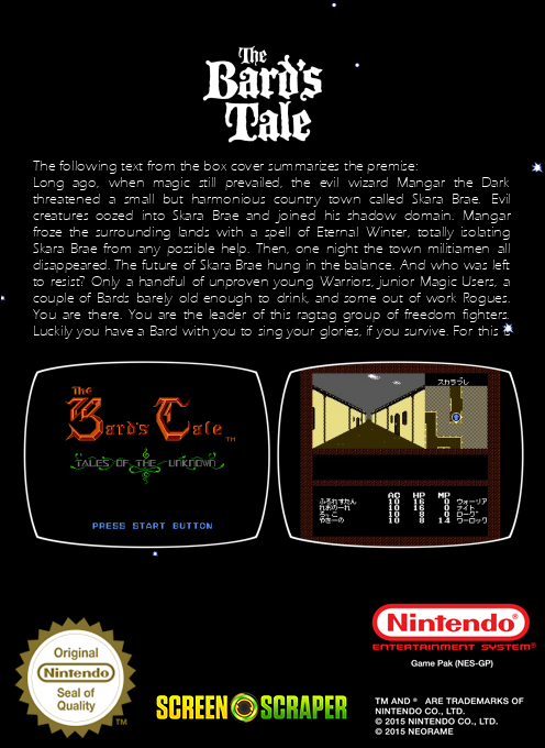 Bard's Tale, The — box-2D-back (SS)