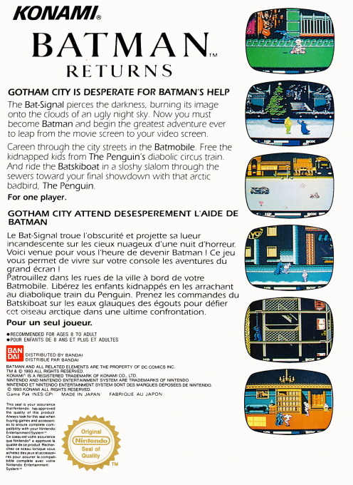 Batman Returns — box-2D-back (EU)