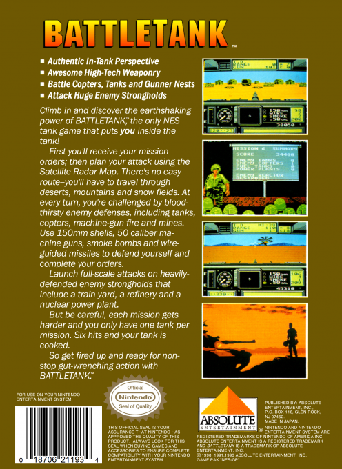 Garry Kitchen's Battletank — box-2D-back (US)