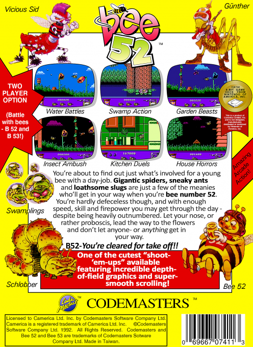 Bee 52 — box-2D-back (US)