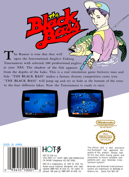 Black Bass, The — box-2D-back (US)