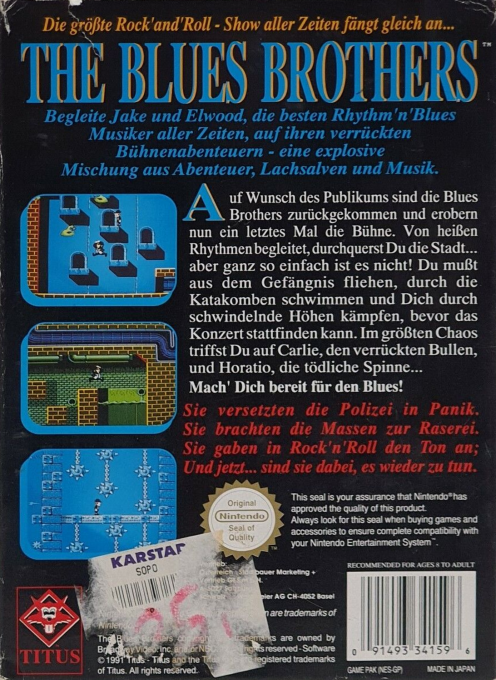 Blues Brothers, The — box-2D-back (DE)