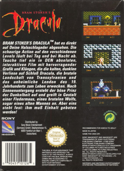 Bram Stoker's Dracula — box-2D-back (DE)