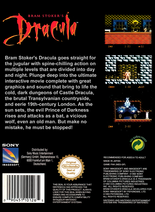 Bram Stoker's Dracula — box-2D-back (EU)