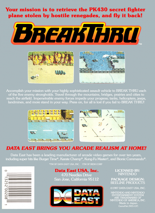 Breakthru — box-2D-back (US)